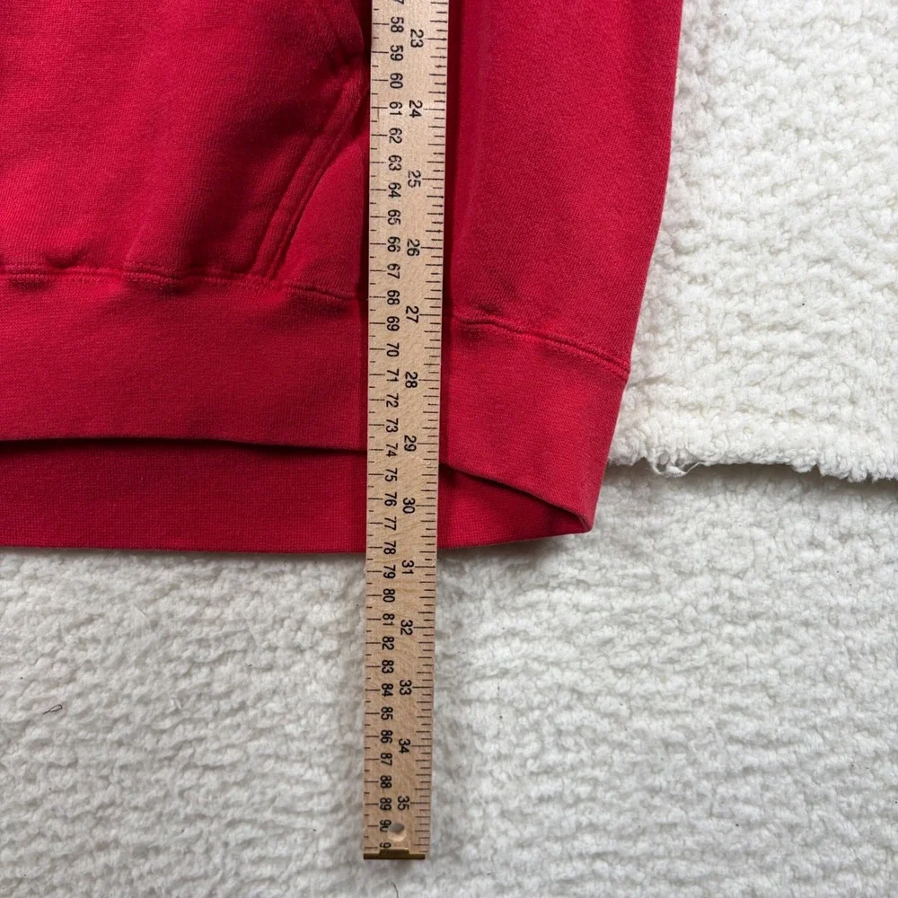 Vtg Nike Sweatshirt Womens Athletics Embroidered Center Swoosh Raw Neck XL Red